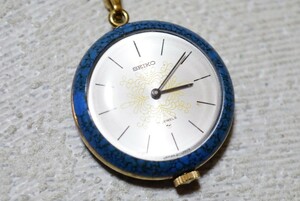 1231 稼働品 SEIKO/セイコー 17石 手巻き 懐中時計 ペンダント ネックレス ブランド ヴィンテージ アクセサリー アンティーク 時計 装飾品