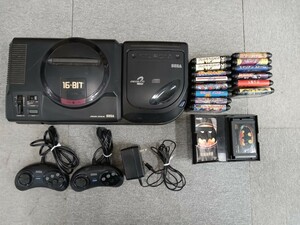 ●メガドライブ 本体 ソフト まとめ HAA-2510 HAA-2912 MEGA DRIVE MEGA-CD 2 ストリートファイターⅡ ダッシュプラス 等