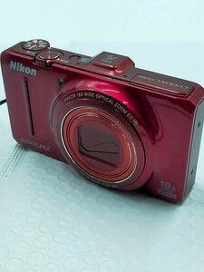 □Nikon COOLPIX S9300 レッド 18xWIDE FullHD コンパクトデジタルカメラ コンデジ ニコン クールピクス ※動作未確認