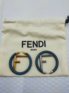 □FENDI ロゴ ピアス ラウンドピアス シルバー ゴールド 