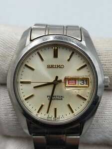 ●SEIKO パーペチュアルカレンダー 8F33-0040 アナログ腕時計 170013 シルバー ステンレススティール セイコー