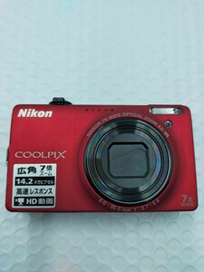 ☆Nikon COOLPIX S6000 レッド×ブラック コンパクトデジタルカメラ ニコン クールピクス