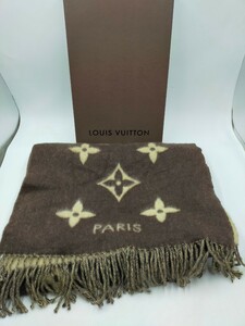 ●LOUIS VUITTON エシャルプ・レイキャビック モノグラム カシミヤ100% マフラー ブラウン ルイヴィトン