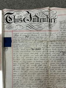 オイルペーパー　羊皮紙代 品　古文書　　　　　　　　パーチメント 代品　1871 イギリス