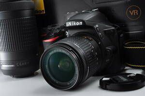 【美品】Nikon ニコン D5600 ダブルズームキット デジタル一眼レフカメラ 元箱付き シャッター数2,134 #0125