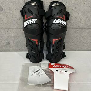 ※【LEATT/リアット】ニーシンガード Knee&Shin Guard Dual L/XLサイズ 501701018 AXIS Black/Red 左右セット ニーガード プロテクター 