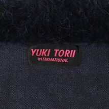 &/【YUKITORII/ユキトリイ】カーディガン ネイビー ニット 長袖 レディース Vネック ニットカーディガン ファー付き_画像6