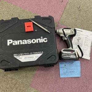 &【Panasonic/パナソニック】充電式インパクトドライバー EZ7544 動作品 現状品 DC14.4V リチウムイオン電池パック付き ケース付き 