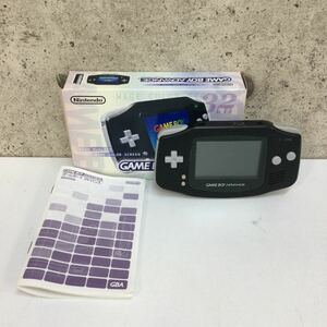 ◎【任天堂/Nintendo】GAMEBOY ADVANCE AGB-001 ゲームボーイアドバンス ブラック 黒 箱付き 説明書付き 動作品【全国送料一律520円】