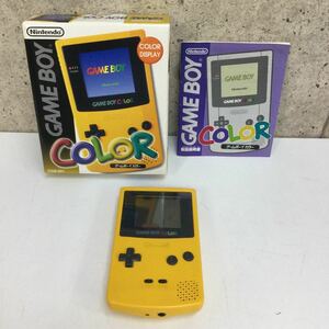 ◎【任天堂/Nintendo】GAMEBOY color ゲームボーイカラーCGB-001 イエロー 黄色 取扱説明書付き 箱付き 動作品【全国送料一律520円】