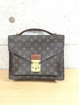 & ルイヴィトン LOUIS VUITTON モノグラム ハンドバッグ ビジネスバッグ モンソー 中古品_画像1