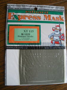 eduard Express MASK XT115 M-1025 Hummer masks For ACADEMY kite dual do1/35 M-1025 equipment . car Hummer red temi- for 