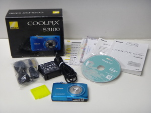 【1010】☆ニコン 　NIKON　 COOLPIX 　S3100 　ブルー ☆