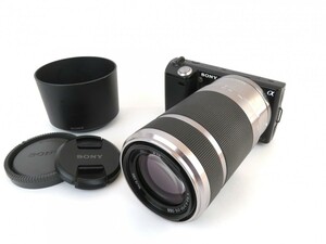 SONY ソニー デジタル一眼レフカメラ α NEX-5 ブラック レンズ Optical Steady Shot 55-210mm F4.5-6.3 レンズフード 0212-001