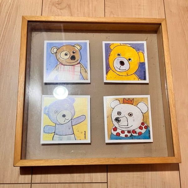 100DRINE 絵画 額入り インテリア 額縁 ガラスケース入り コレクション アート 31.5cm