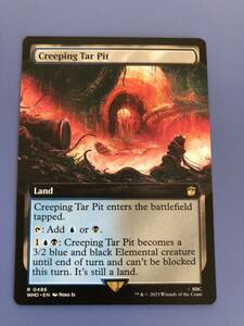 【MTG】 (486)■拡張アート■《忍び寄るタール坑/Creeping Tar Pit》[WHO-BF]英語版　1枚