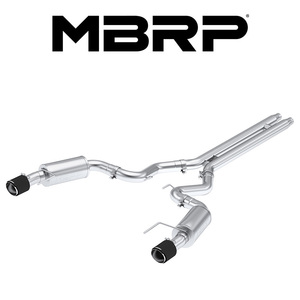 MBRP 2024- フォード マスタングGT 5.0L V8 S650 キャットバック エキゾースト ストリート カーボンファイバーTip 正規輸入品