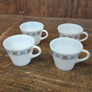 JAJ Old Pyrex Britain Vintage tea cup 4 customer set 022102/SR22S