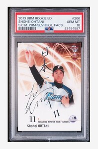 2013 大谷翔平　ルーキーカード　日本一　銀箔サイン　PSA10