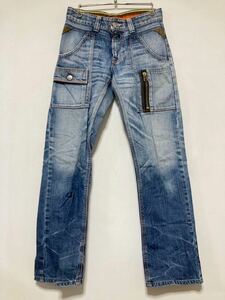 W-1126 EDWIN BLUE TRIP エドウィン ブルートリップ BTB512 デニムパンツ ベイカーパンツ W30 ユーズド加工 ジーンズ ジーパン日本製