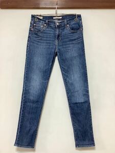 X-1120 Levi's PREMIUM リーバイスプレミアム スリムジーンズ W26 ユーズド加工 デニムパンツ ジーパン レディース ライトオンス