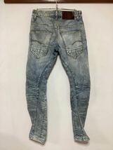 X-1186 G-STAR RAW ジースターロウ ARC 3D SLIM デニムパンツ スリムジーンズ W28 ユーズド加工 立体裁断テイスト_画像2