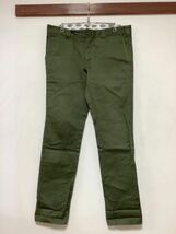 Z-1197 Dickies ディッキーズ チノパン カラーパンツ WD881S W34 ライトオリーブ グリーン系 スリムパンツ ストレッチ入り_画像1