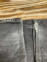 W-1124 Levi's リーバイス 533 ブラックデニムパンツ ブラックジーンズ W29 ジーパン 色落ち_画像8