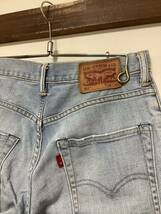 Y-1114 Levi's リーバイス 551 デニムパンツ W28 ユーズド加工 ジーンズ ジーパン_画像4