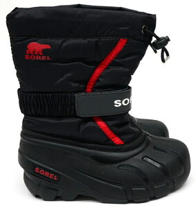 Sorel Children's Winter Boots Children's NC1965 015: черный, ярко -красный 10 (15,0 см)