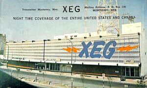 BCL* hard-to-find * defect department beli card *XEG broadcast *RADIO STATION XEG* middle rice * Mexico *1977 year 