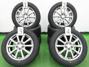 4本 社外 16インチ 6.5J +45 5H PCD 100 スタッドレス 未使用 グッドイヤー アイスナビ7 2023年 205/55R16 プリウス カローラ インプレッサ