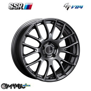 SSR GTV04 18インチ 5H100 7.5J +48 2本セット ホイール メタリックグレー