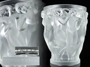 魁◆本物保証 LALIQUE ラリック バコーントゥ バッカスの巫女 フラワーベース 花瓶 高さ24.3㎝