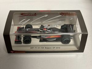 直筆サイン入り1/43 spark HRT F1-10 #20 ベルギーGP 2010 Belgium コスワース SAKON 山本 左近 ダラーラ S3011 スパーク ホンダ HONDA