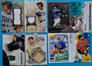 8枚セット Evan Longoria TB/SFG 2014 Panini 25枚限定 + 2013 Topps Triple Threads Jumbo Relics /36 +Jersey /299 + BAT 他八枚セット