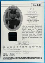 C.J. Henry NYY 2005 Bowman Sterling #BS-CH AUTO Rookie RC 直筆サイン_画像2