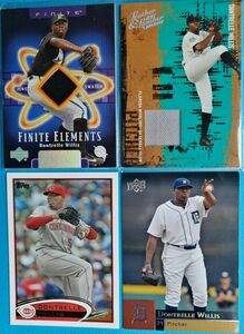 4枚セット Dontrelle Willis FLD/CIN 2005 Donrus 250枚限定 + 2003 Upper Deck Finite Jersey 含む四枚セット