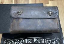 正規品 希少CHROME HEARTS(クロムハーツ) カモフラ柄 ウェーブウォレット WAVE CROSS BTN クロスボタン 長財布 ガボール BWLインスタ映え_画像2