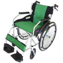 車椅子 車いす 車イス 軽量 コンパクト 自走式 チャップス グリーン A101-AGN カドクラ Lサイズ_画像4
