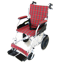 車椅子 車いす 車イス 軽量 コンパクト 介助式 クラウド レッド A604-ACR カドクラ Mサイズ_画像3