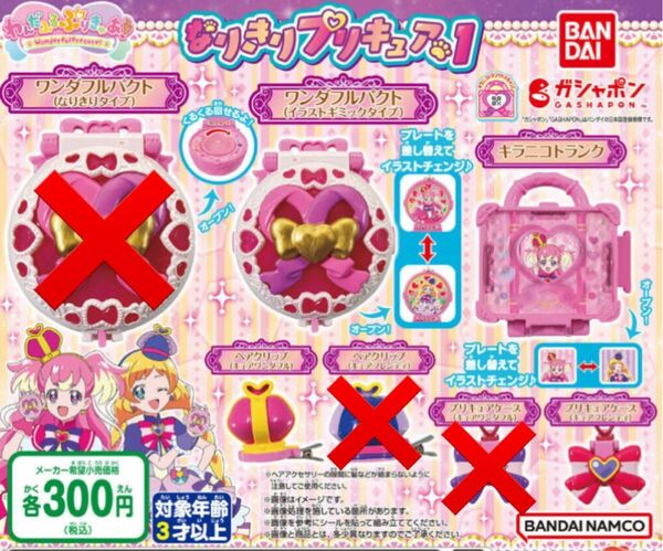 わんだるぷりきゅあ　なりきりプリキュア　4種セット