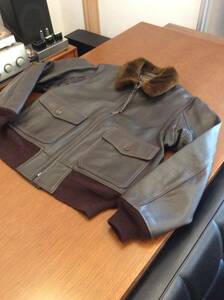 極美品 送料無料 東洋エンタープライズ JACKET FLYING INTERMEDIATE BU AERO-U.S. NAVY Type G-1 MIL-J-7823 BUZZ RICKSON'S ヤギ革 茶