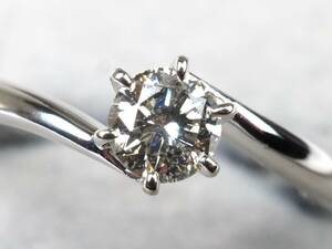 【3113P】Pt900プラチナ 天然ダイヤモンド 0.31ct/2.84g リング 指輪 ♯14.5