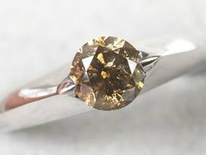 【3295E】Pt900プラチナ 天然ダイヤモンド 0.50ct/2.1g リング 指輪 ♯9