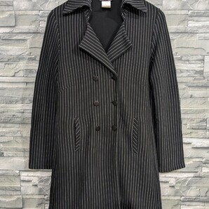 ★送料無料★agnes b. アニエスベー コート ロングコート ストライプ レディース サイズ3 日本製の画像1