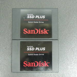 【2台まとめ売り/検品済み】SanDisk SSD PLUS SSD 120GB SDSSDA-120G (使用時間：31h・43h) 管理:f-42