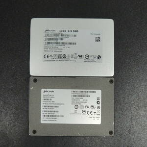 【2台まとめ売り/検品済み】Micron SSD 256GB MTFDDAK256TDL-1AW1ZABFA/MTFDDAK256MAM-1K1 (使用時間：3131h・21962h) 管理:g-90