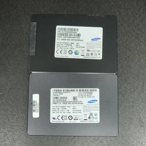 【2台まとめ売り/検品済み】SAMSUNG SSD 256GB MZ7TD256HAFV-00000/MZ7TE256HMHP-000L7 (使用時間：1303h・3828h) 管理:h-74