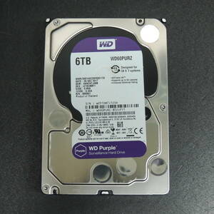 【検品済み】WD 6TB HDD WD60PURZ (使用46874時間) 管理:h-99